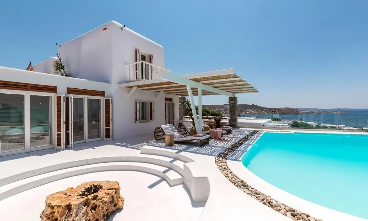 Luxury Ocean View Villa Mykonos Town Centre Yunanistan